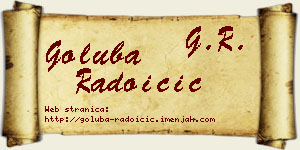 Goluba Radoičić vizit kartica